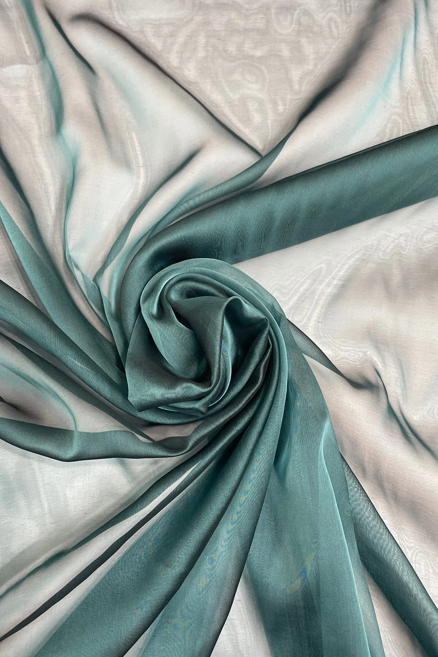 Ocean Depths Iridescent Silk Chiffon