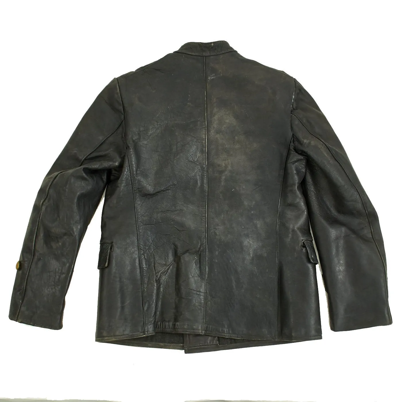 Original German Kriegsmarine U-Boat Engine Room Mechanic Leather Jacket - Circa 1941