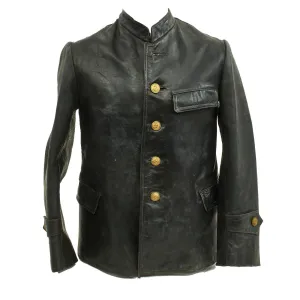 Original German Kriegsmarine U-Boat Engine Room Mechanic Leather Jacket - Circa 1941