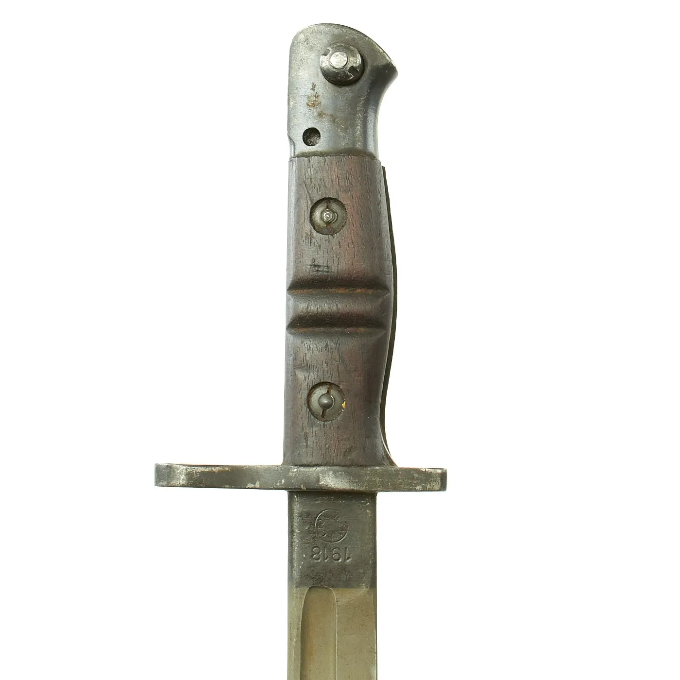 Original U.S. WWI M1917 Enfield Rifle Bayonet by Remington with First Pattern Maxim Patent Scabbard