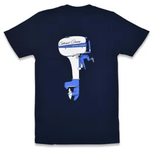 Outboard: Short Sleeve T-Shirt - Navy/Blue