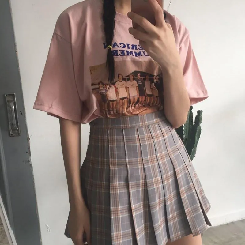 Plaid Cute School Style Pleated Skirt