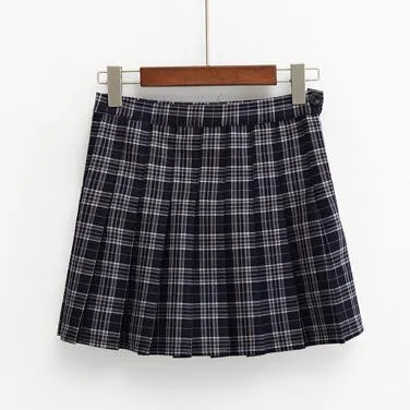 Plaid Cute School Style Pleated Skirt