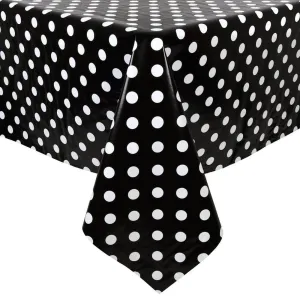 Polka Dot Large Tablecloth Wipe Clean PVC Vinyl Table Cover