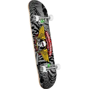 Powell Peralta Winged Ripper Birch Skateboard Complete - 7.0" Black/Silver