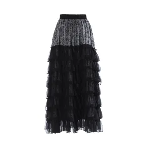 Pre Order:  Tiered Ruffles Midi Skirt