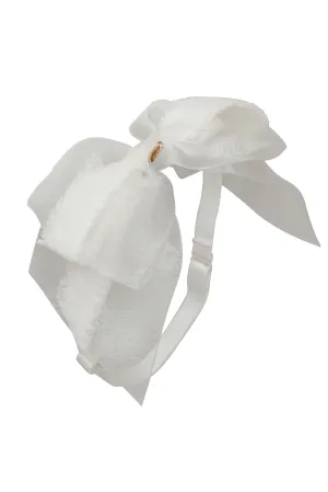 Primrose Bow Wrap - White (Handmade in the USA!)