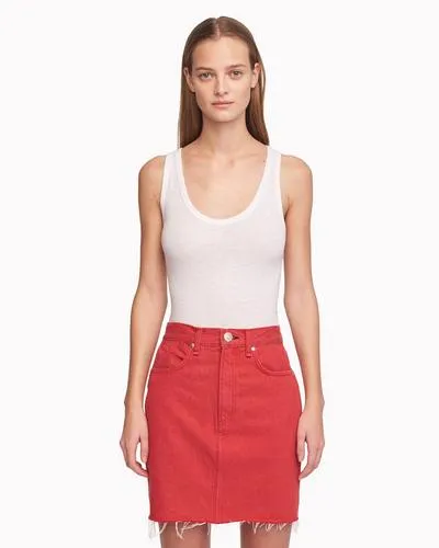 Rag & Bone- Moss Skirt in Bull Red