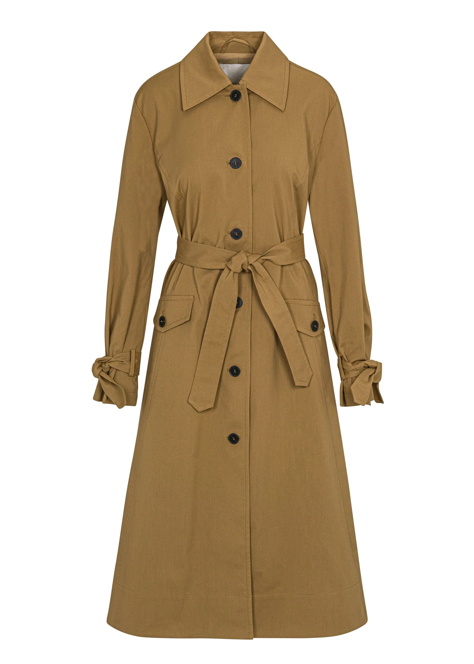 Refined Sateen Trench Coat