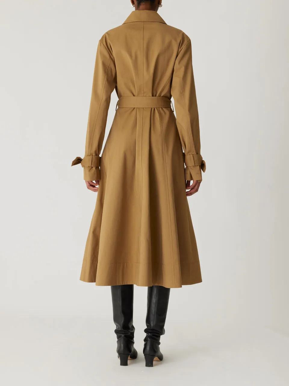 Refined Sateen Trench Coat