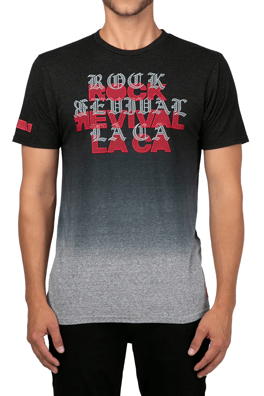 Rock Revival Men's Black and Grey Tee T-shirt