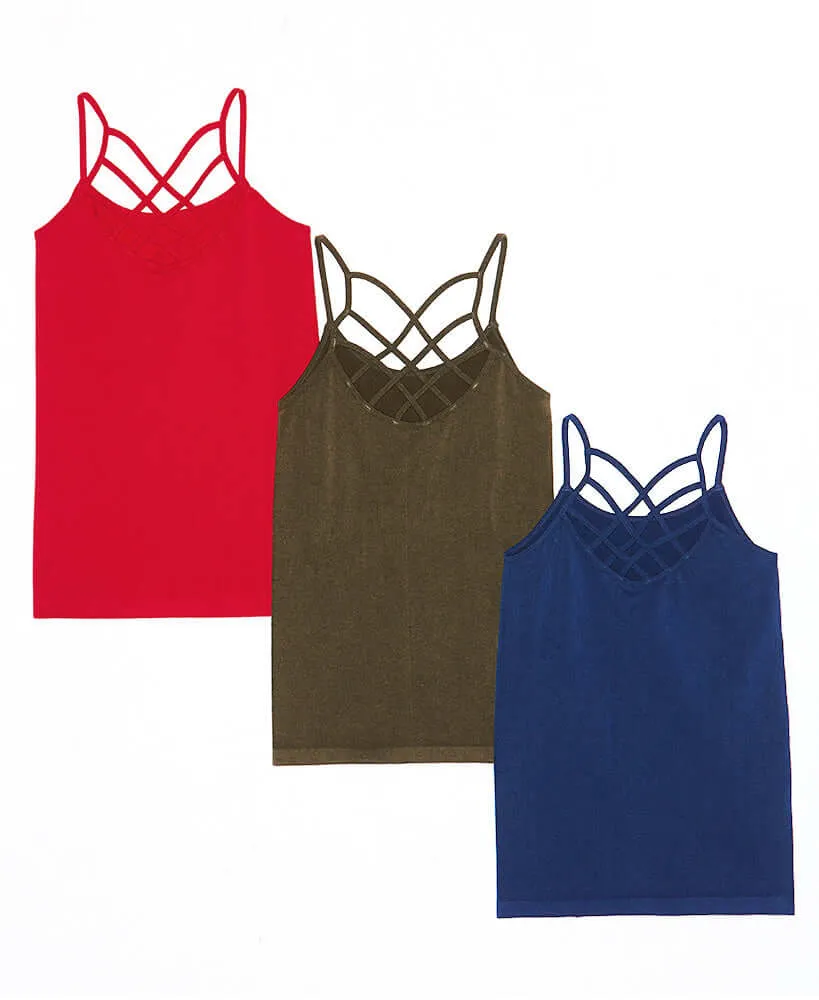 Sets of 3 Spider Cage Cami Tank Tops