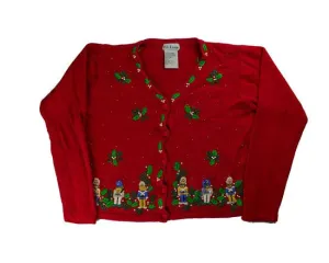 Stitching And Beads-Small Christmas Sweater