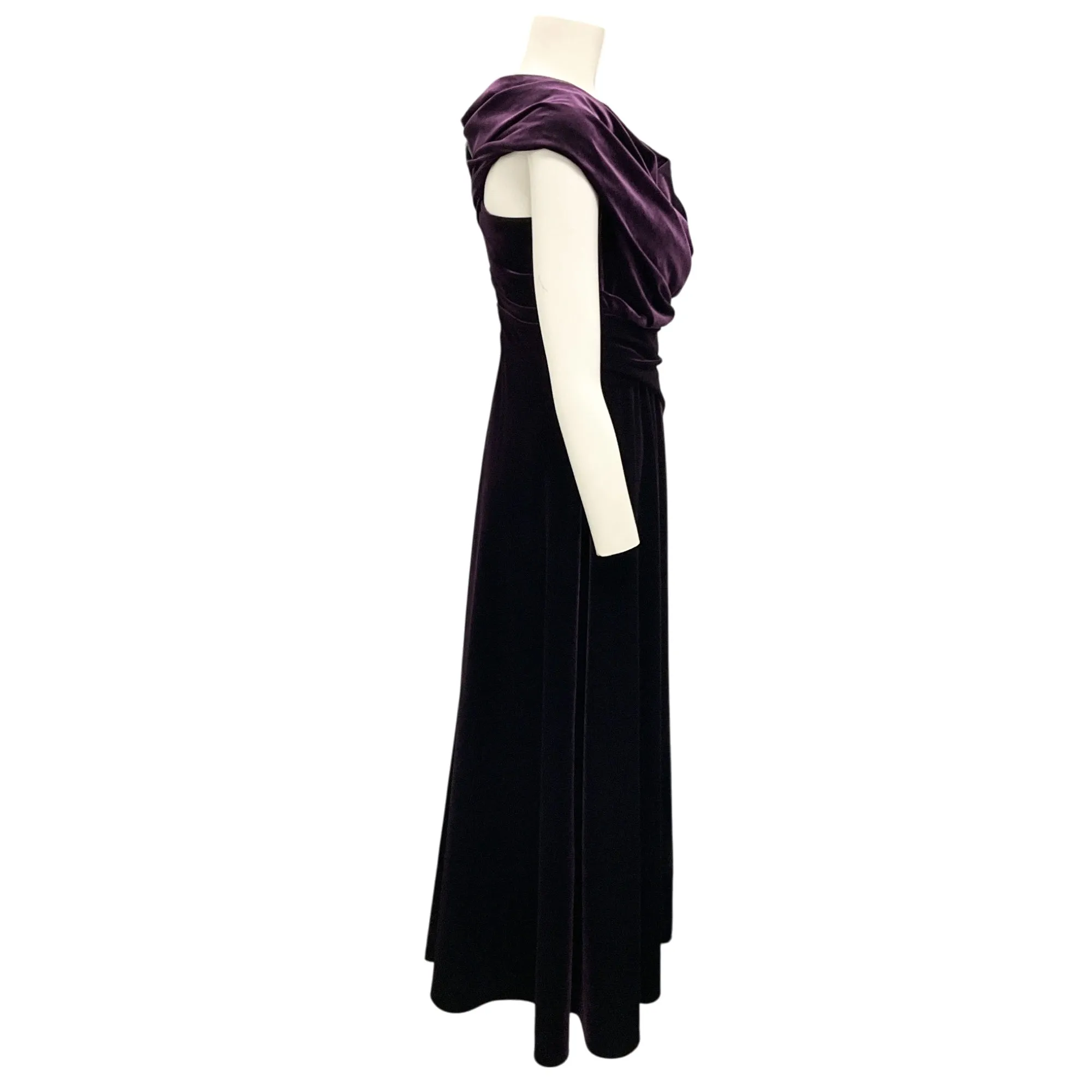 Talbot Runhof Purple Velvet Cocktail Dress