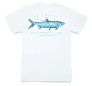 Tarpon Time: Short Sleeve T-Shirt - White