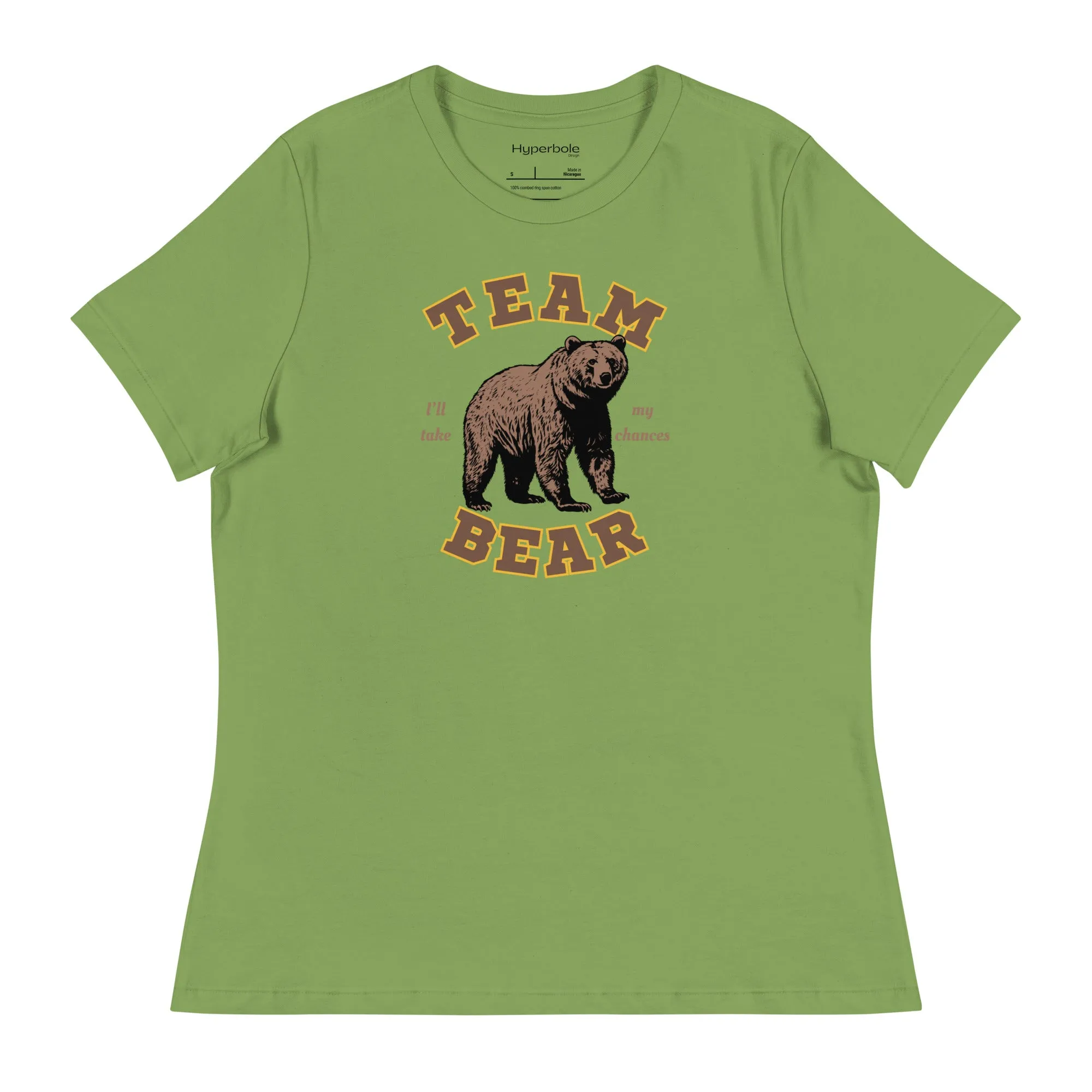 Team Bear - I Choose The Bear - Women's Fitted Graphic Tee Shirt | Hyperbole Design