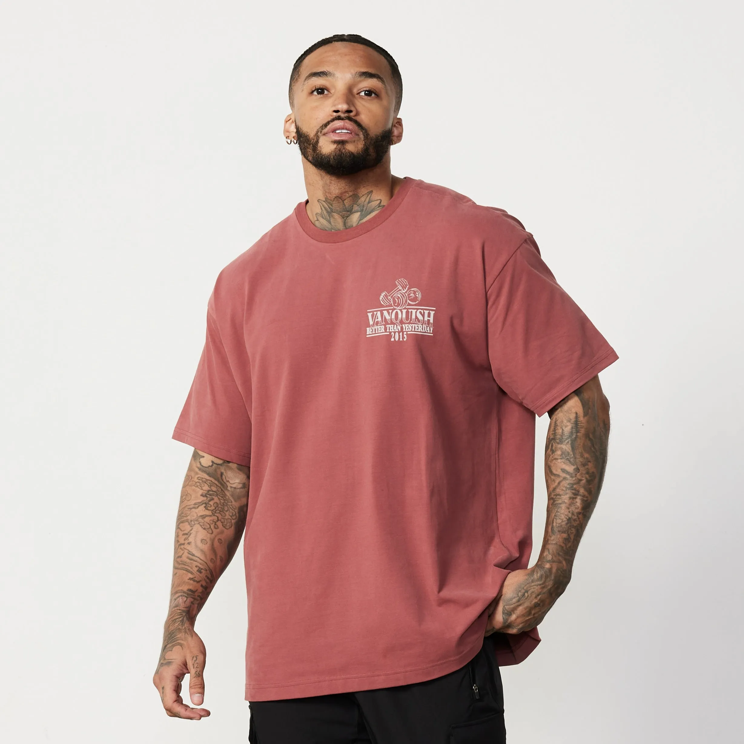 Vanquish TSP Chalk Red Western Oversized T Shirt