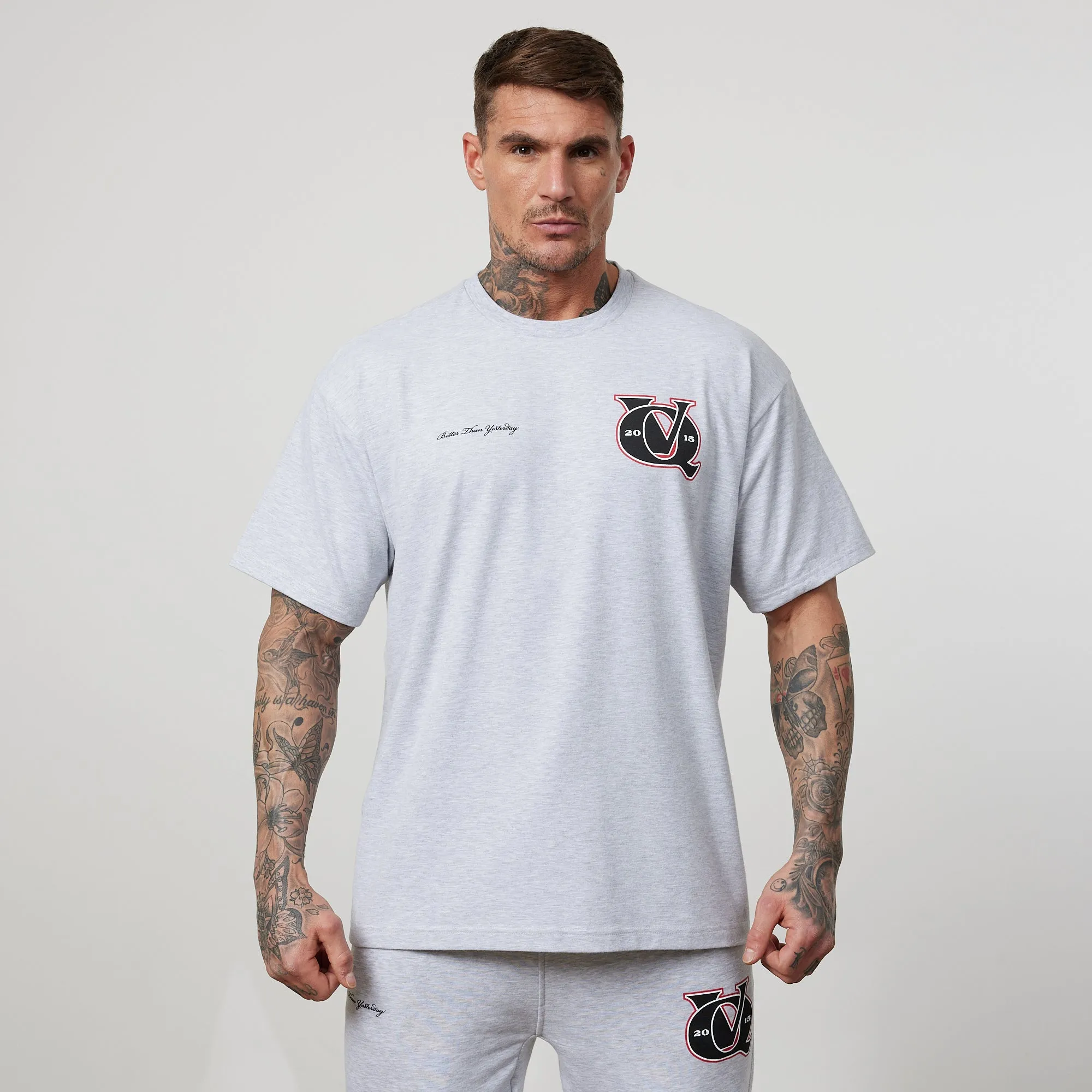 Vanquish TSP Light Grey VQ Interlock Oversized T Shirt