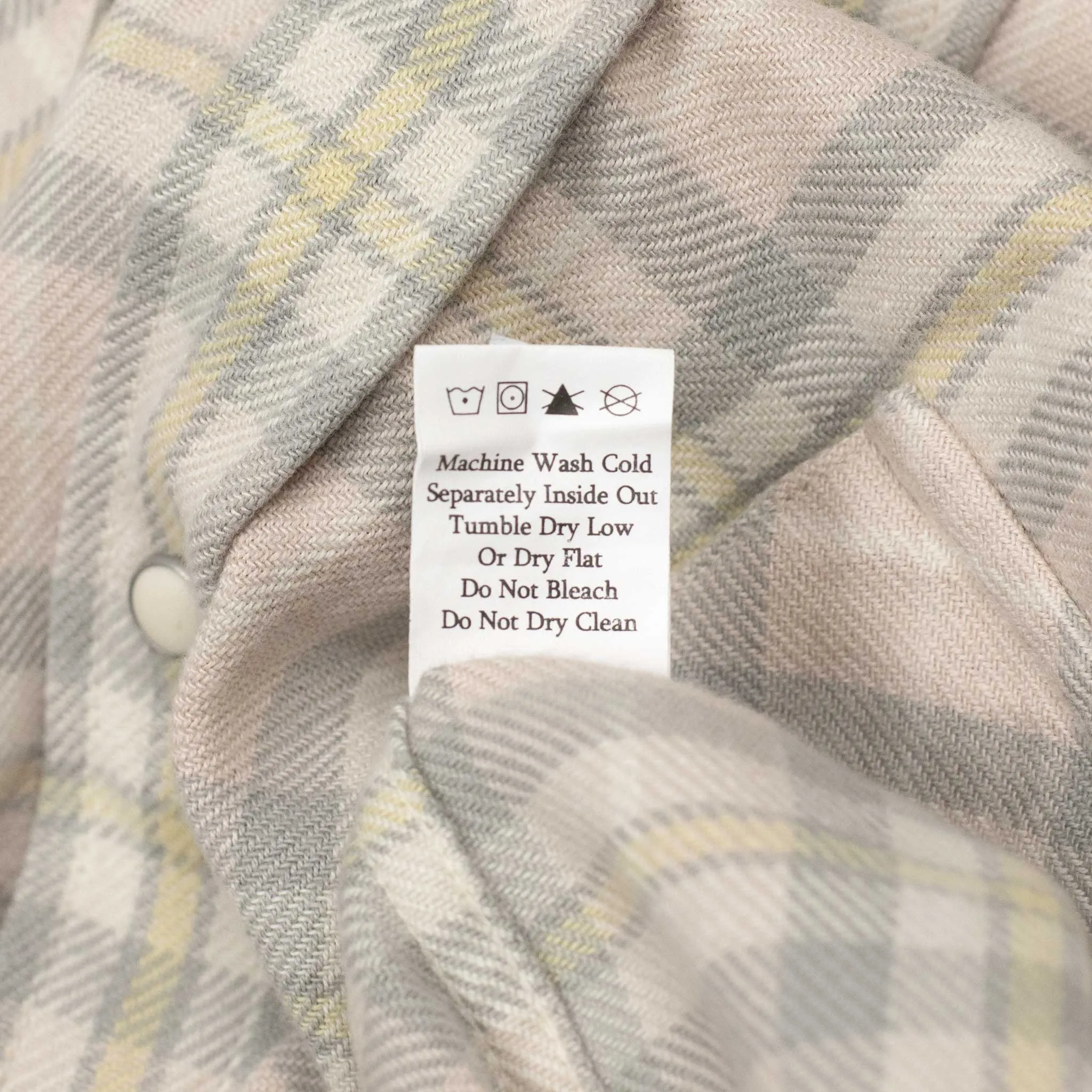 Washed flannel pearlsnap shirt in Abiquiu Sunset plaid cotton