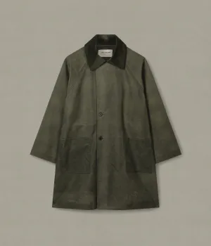 Waxed Trench, Green